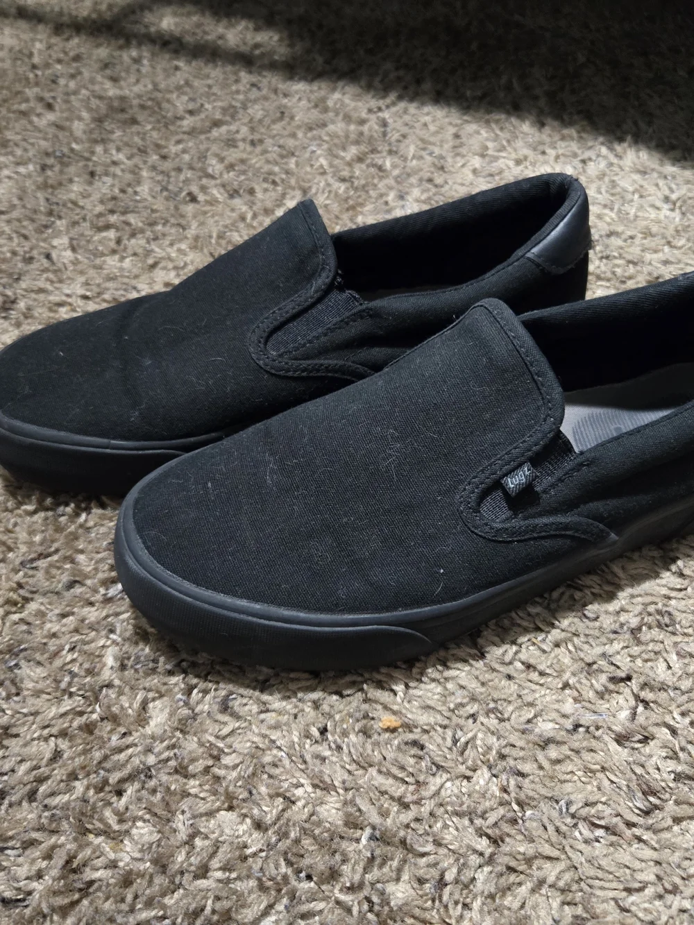 Black Slip-On Canvas Shoes - Casual Comfort